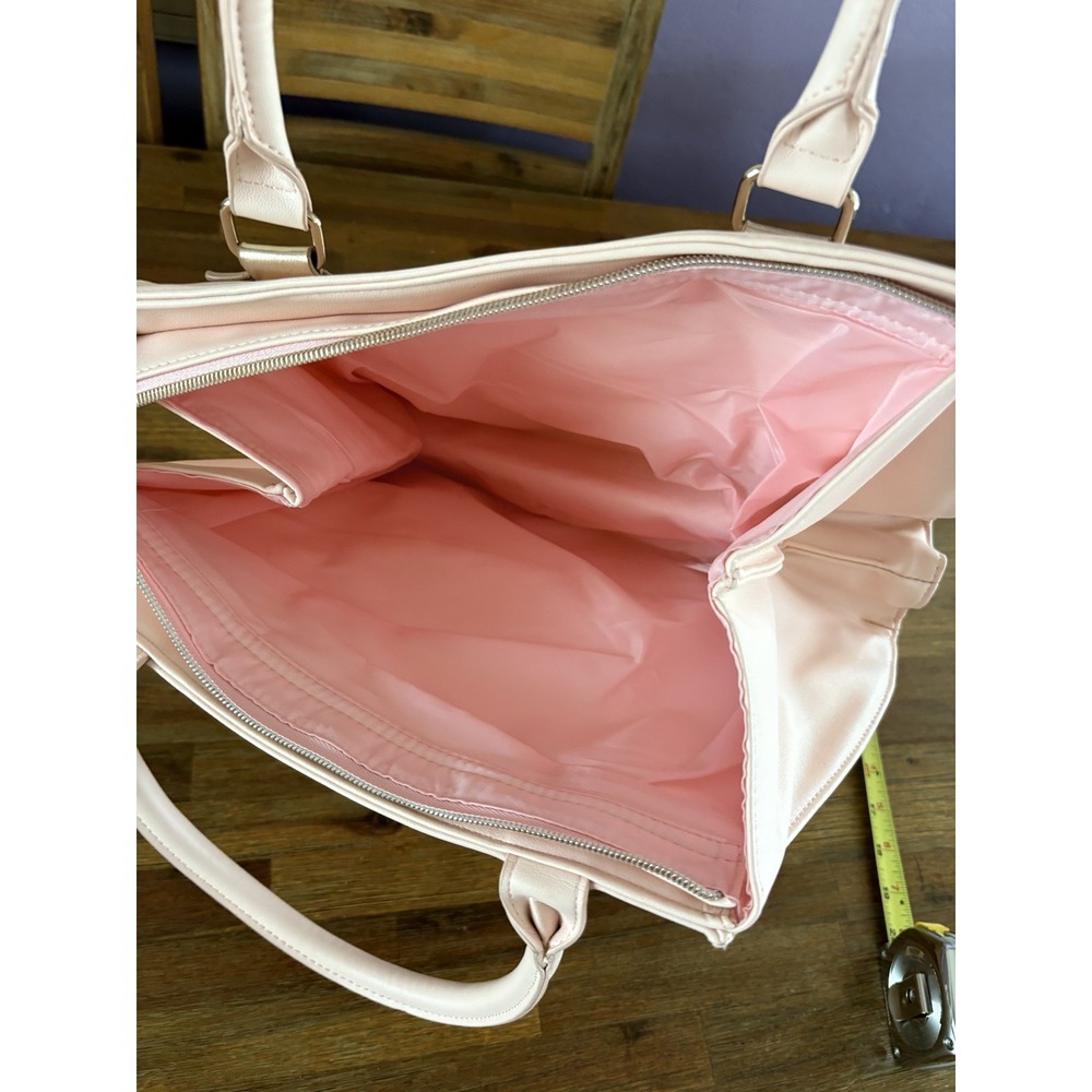 Juicy Couture Light pink Satchel Handbag Tote Bag Rose gold Trim & Zipper Lined - Picture 8 of 16